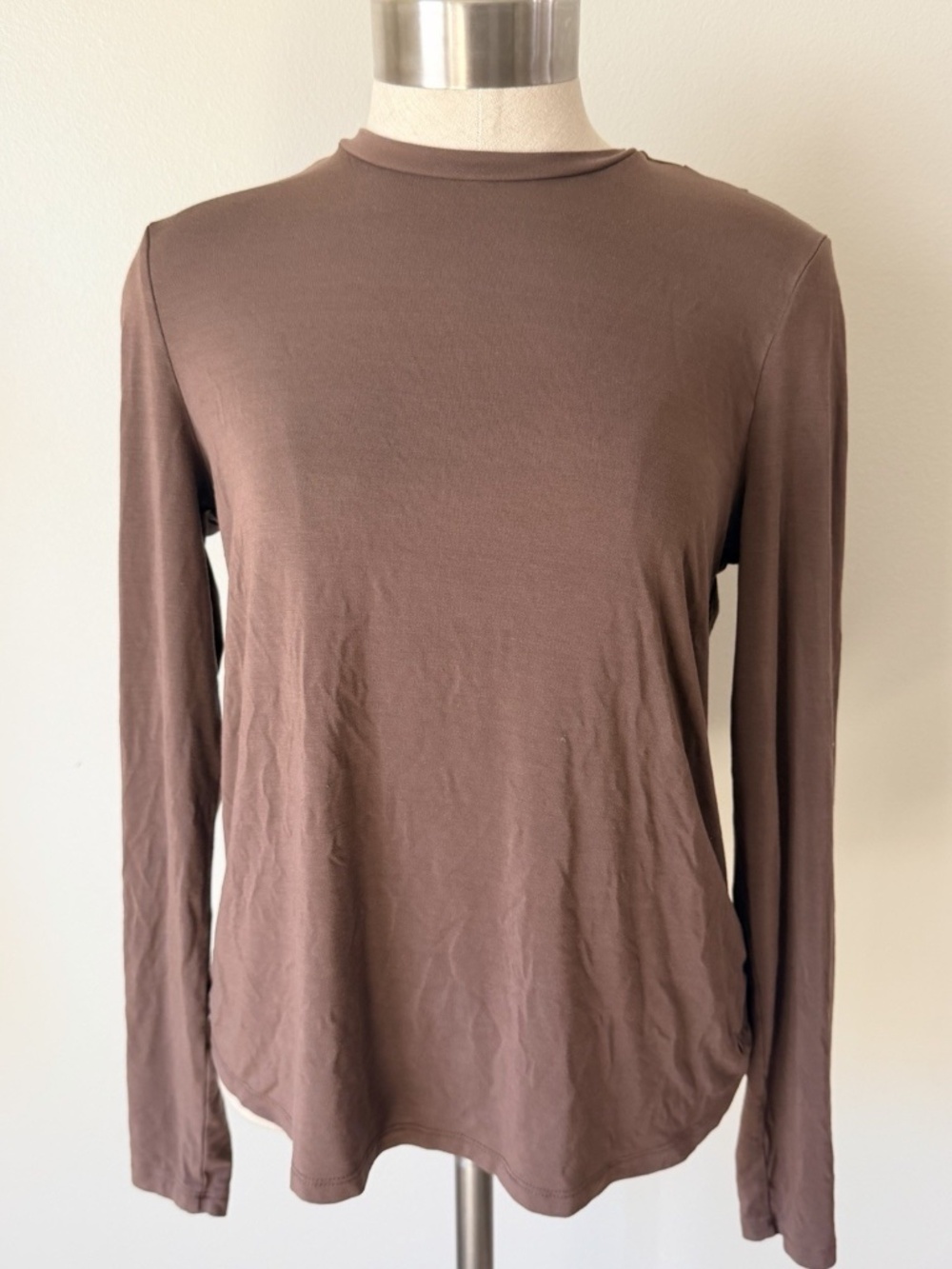 Sweaty Betty London Brown Drape Back Long Sleeve US 4 UK XS